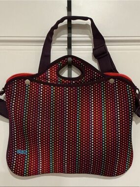 Built LAPTOP / IPAD Multi-Color Dot Neoprene Tote Bag
